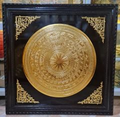 Tranh Trống Đồng Mặt Trống Thúc Tay Kích Thước 80*80 Cm Khung Vuông
