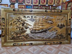 Tranh Đồng Thuận Buồm Xuôi Gió 170*90 Cm Khung Đồng Liền