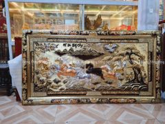 Tranh Đồng Mã Đáo Thành Công 170*90 Cm Khung Đồng Liền Dát Vàng