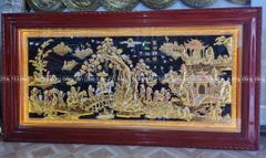 Tranh Đồng Vinh Quy Bái Tổ Kích Thước 197*107 Cm Khảm Tam Khí