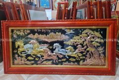 Tranh Đồng Mã Đáo Thành Công 170*90 Cm Khung Sồi Trơn