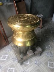 Trống Đồng Đông Sơn Đồng Đỏ- Đường Kính 60cm- Dát Vàng 24K