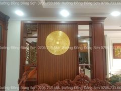 Mặt Trống Đồng Đỏ Đúc DK 80 Cm Dát Vàng