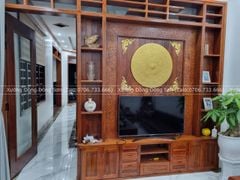 Mặt Trống Đồng Đúc DK 80 Cm Dát Vàng