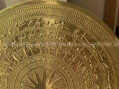 Mặt Trống Đồng Thúc Tay DK 60 Cm Dát Vàng