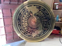 Mặt Trống Đồng CNC - Đồng Vàng Đường Kính 80 Cm Có Bản Đồ