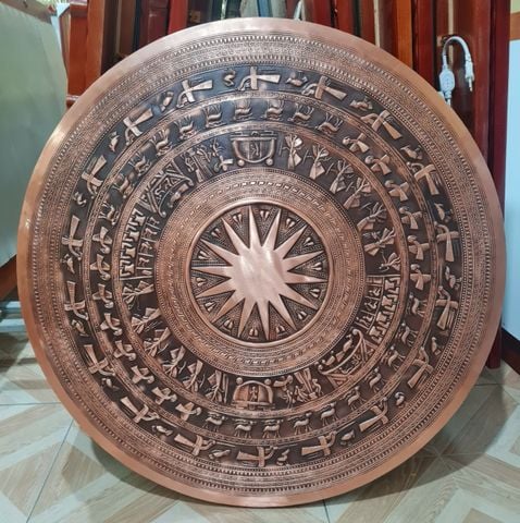 Mặt Trống Đồng Thúc Tay - Đồng Đỏ Đường Kính 80cm