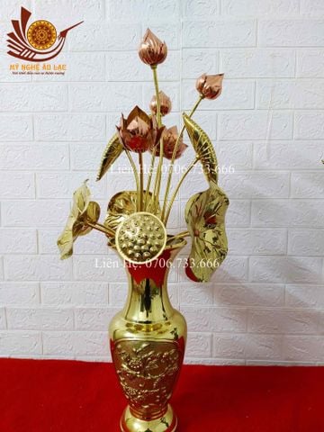 Phụ Kiện Đồng Vàng -Bó sen 13 cành
