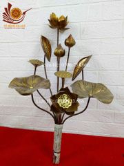 Phụ Kiện Đồng Vàng -Bó Sen 10 cành hun