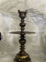 Bộ Tam Sự Nến Bằng Đồng Vàng Song Long Chầu Nguyệt Màu Hai Công Nghệ Cao 50 Cm