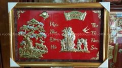 Tranh Mừng Thọ Bằng Đồng Kích Thước 60*100 Cm