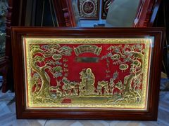 Tranh Mừng Thọ Bằng Đồng Cụ Ông Kích Thước 115*73 Cm