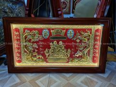 Tranh Mừng Thọ Bằng Đồng Kích Thước 135*77 Cm