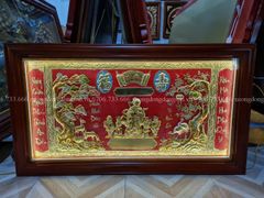 Tranh Mừng Thọ Bằng Đồng Kích Thước 135*77 Cm