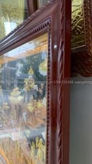 Tranh Đồng Quê Đồng Đỏ Nền Đen Kích Thước 170*90 Cm