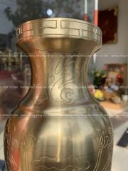 Lọ hoa Catut ám hoa văn cao 38cm