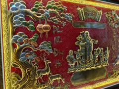 Tranh Mừng Thọ Bằng Đồng Cụ Ông Kích Thước 115*73 Cm