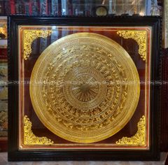 Tranh Trống Đồng Mặt Trống Thúc Tay Kích Thước 80*80 Cm Khung Vuông