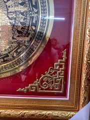 Tranh Trống Đồng Mặt Trống Ăn Mòn Kích Thước 80*80 Cm Khung Vuông
