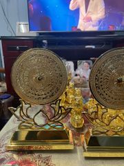 Mặt Trống Đồng Đế Hoa Sen Một Mặt Kích Thước Cao 26Cm