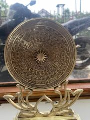 Mặt Trống Đồng Đế Hoa Sen Một Mặt Kích Thước Cao 26Cm