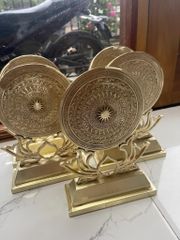 Mặt Trống Đồng Đế Hoa Sen Một Mặt Kích Thước Cao 26Cm