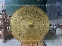 Mặt Trống Đồng Thúc Tay DK 140 Cm - Dát vàng 9999