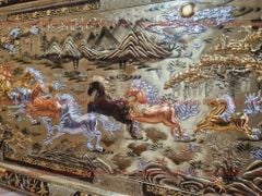 Tranh Đồng Mã Đáo Thành Công Kích Thước 230 x120  Đồng Vàng Dát Vàng - Khung Đồng