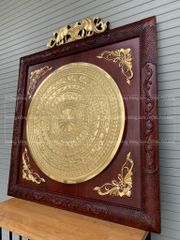 Tranh Trống Đồng Ngũ Phúc KT 115*115 dát vàng 9999