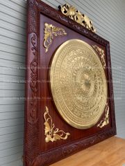 Tranh Trống Đồng Ngũ Phúc KT 115*115 dát vàng 9999
