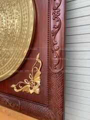 Tranh Trống Đồng Ngũ Phúc KT 115*115 dát vàng 9999