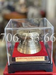Trống Đồng Đông Sơn Đường Kính 10Cm Cao 7Cm Chất Liệu Đồng Vàng