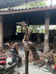 Đôi Hạc Đồng Cao 160Cm Chất Liệu Đồng Đỏ Phớt Nỉ