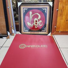 Tranh Chữ - Chữ Lộc  Kích Thước 58*58 đồng vàng khung nhựa có kính