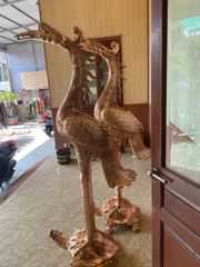 Đôi Hạc Đồng Cao 180Cm Chất Liệu Đồng Đỏ Mộc