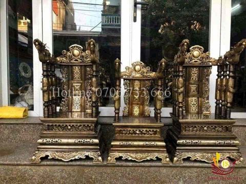 Phụ Kiện Đồng Vàng -Ngai Thờ Đồng Cao 81cm - Màu 2CN