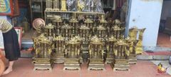 Phụ Kiện Đồng Vàng -Ngai Thờ Đồng Cao 68cm - Màu 2CN