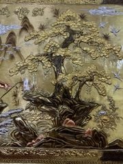 Tranh Thuận Buồm Xuôi Gió Kích Thước 230 x120  Đồng Vàng Dát Vàng - Khung Đồng