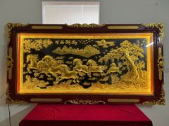 Tranh Đồng Mã Đáo Thành Công 230*120 Cm Dát Vàng Khung