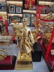 Tượng Danh Nhân- Trần Quốc Tuấn Cao 30Cm- Đồng Vàng- Dát Vàng