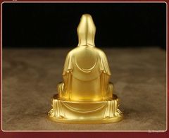 Tượng Đồng Phật Quan Âm Cao 10cm - Đồng vàng (MS9)