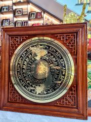 Tranh Trống Đồng - Mặt Trống Ăn Mòn - Khung Vuông