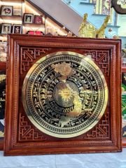 Tranh Trống Đồng - Mặt Trống Ăn Mòn - Khung Vuông
