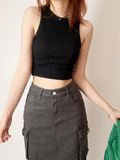  Áo Crotop OLARI Sát Nách - OL63 - Stripe Croptop 