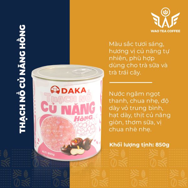  Thạch nổ củ năng hồng (850g) topping cho trà sữa và trà trái cây 