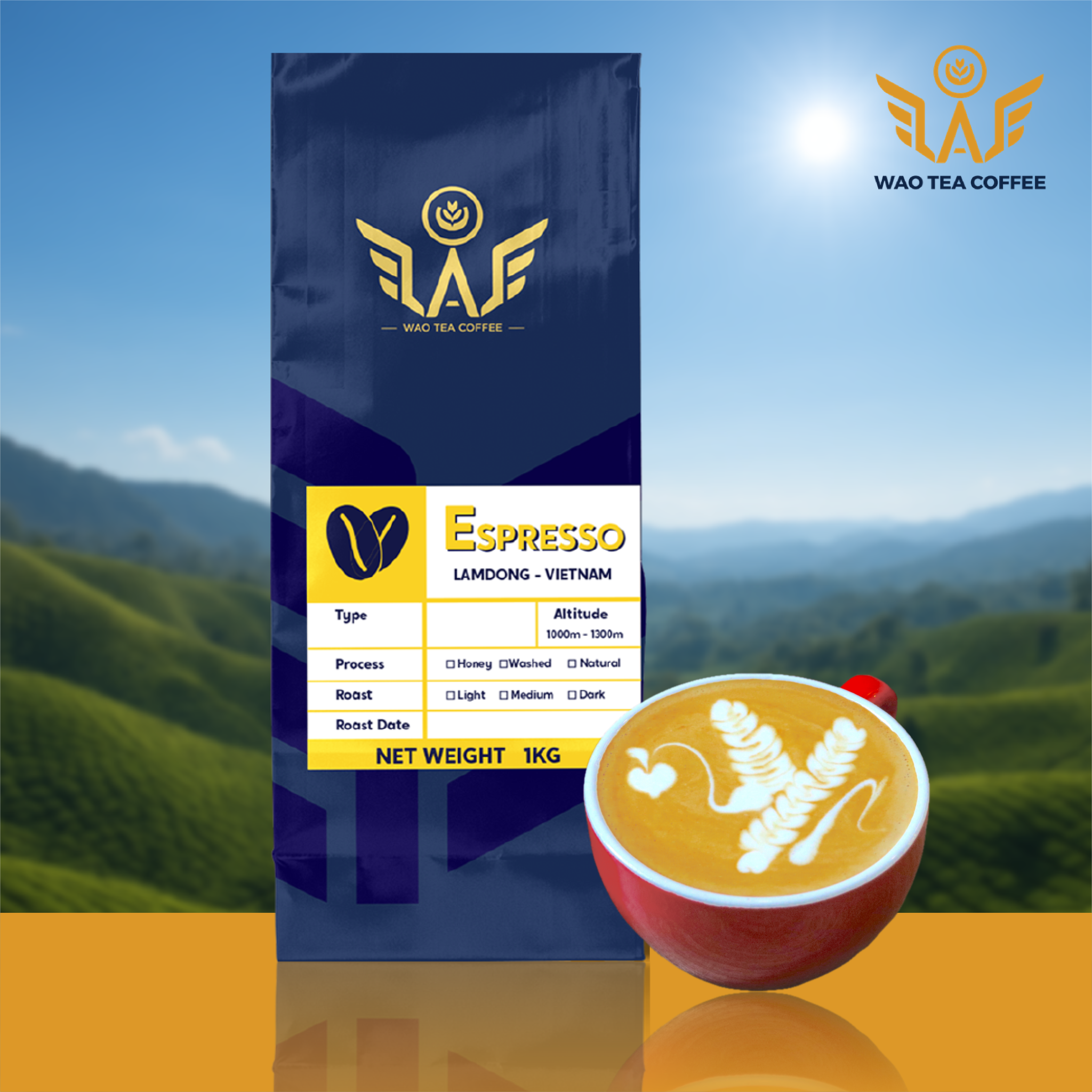  Cà Phê hạt Espresso WAO (1kg) 
