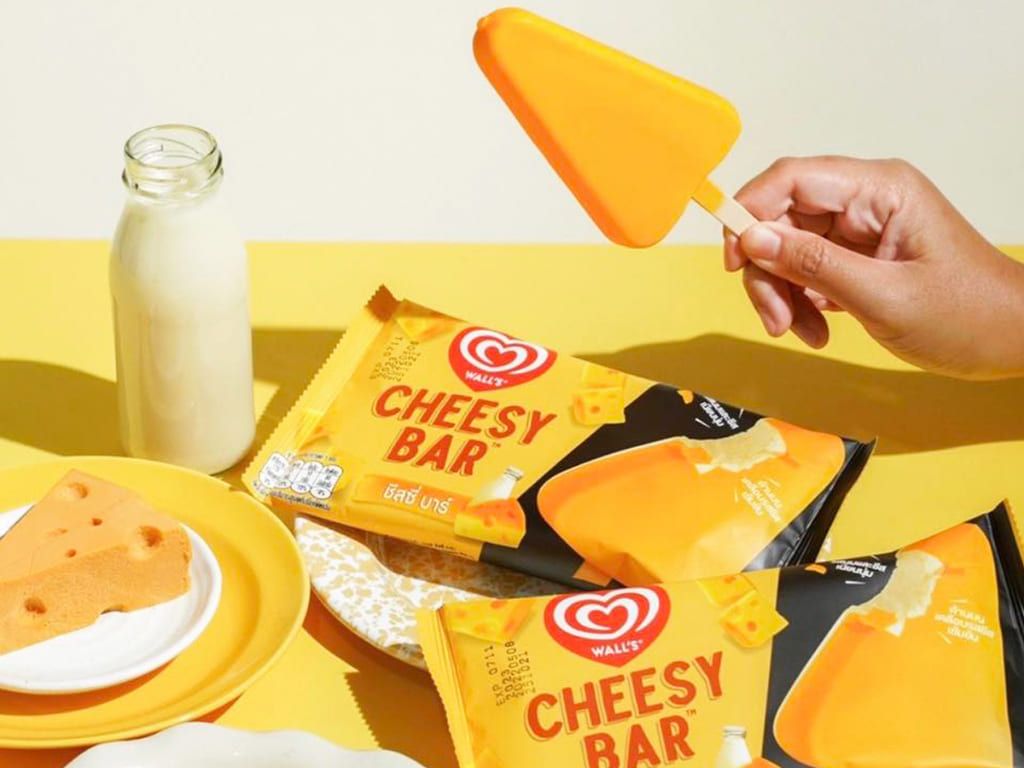 Kem phô mai Wall's Cheesy Bar Kem An Fruits Trái Cây Bánh Kẹo