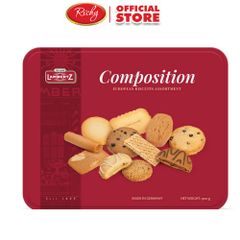 Bánh quy socola Richy Lambertz Composition Đỏ hộp 900g - Bánh kẹo nhập