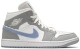 Air Jordan 1 Mid ‘White Aluminum Wolf Grey’ 