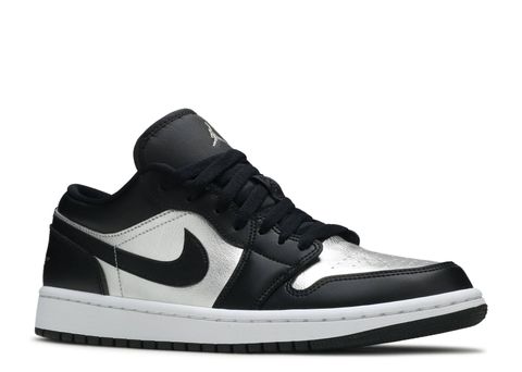  Air Jordan 1 Low SE Black Metallic Silver 